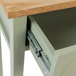 Consola 'Mohea' de 2 cajones Verde celadón L.100cm