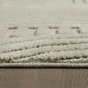 Tapis salon au motif géométrique en relief, moderne et élégant, MANON