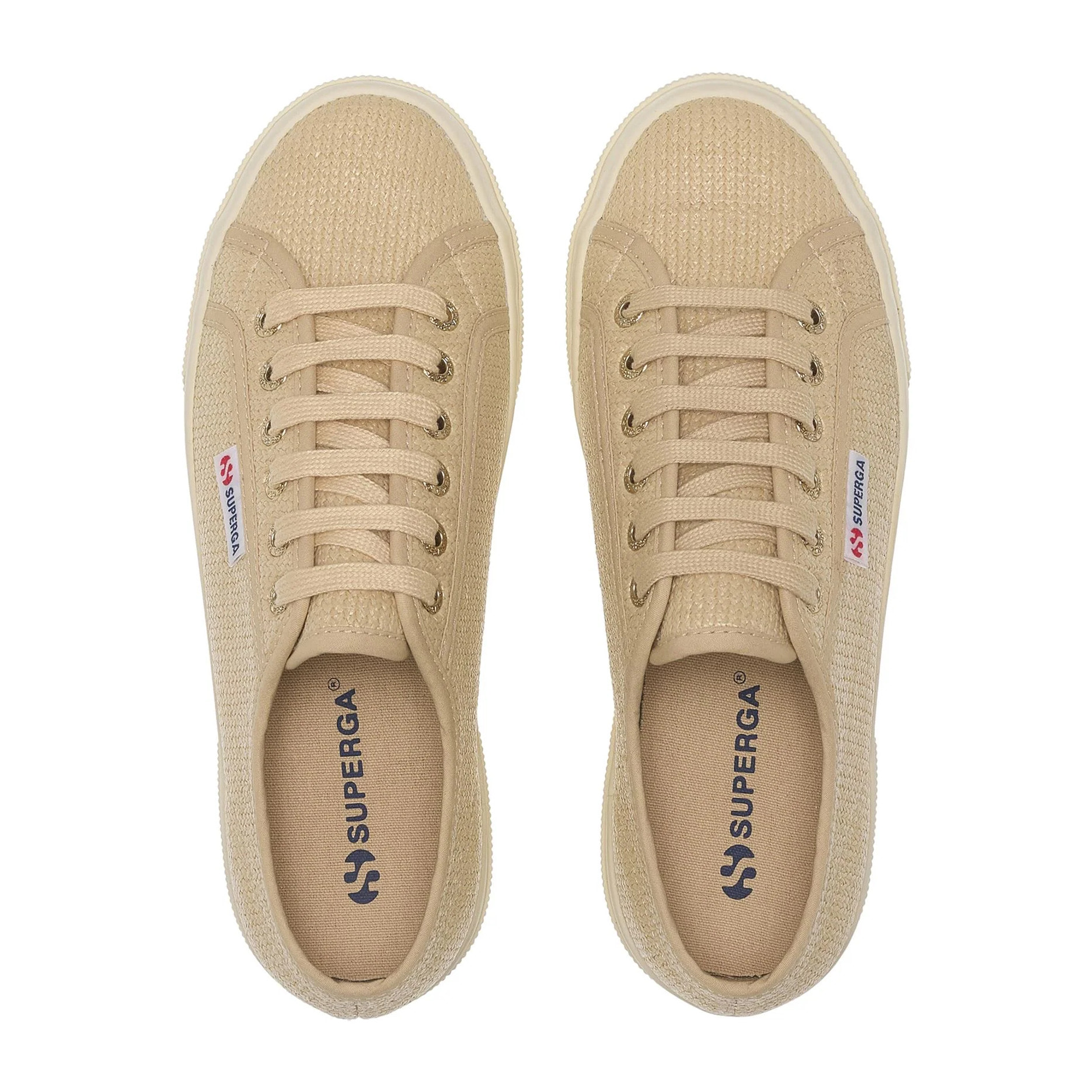 Superga - Zapatos de mujer Mujer Beige - 2740 PLATFORM RAFFIA