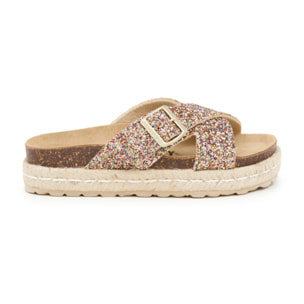 SANDALO CON ZEPPA BILLOWY DORATO