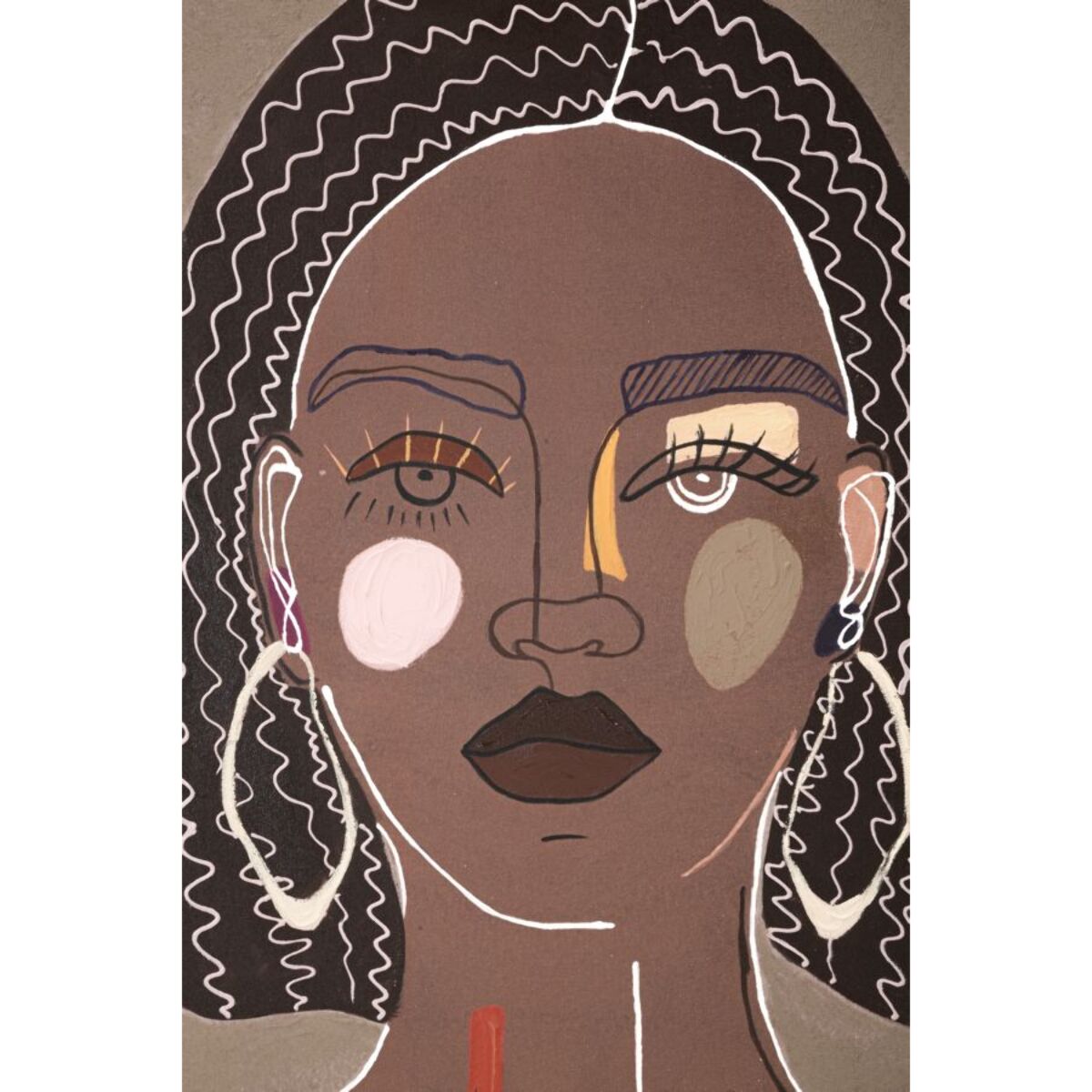 DIPINTO SU TELA TRIBAL -A- CM 80X2,8X100