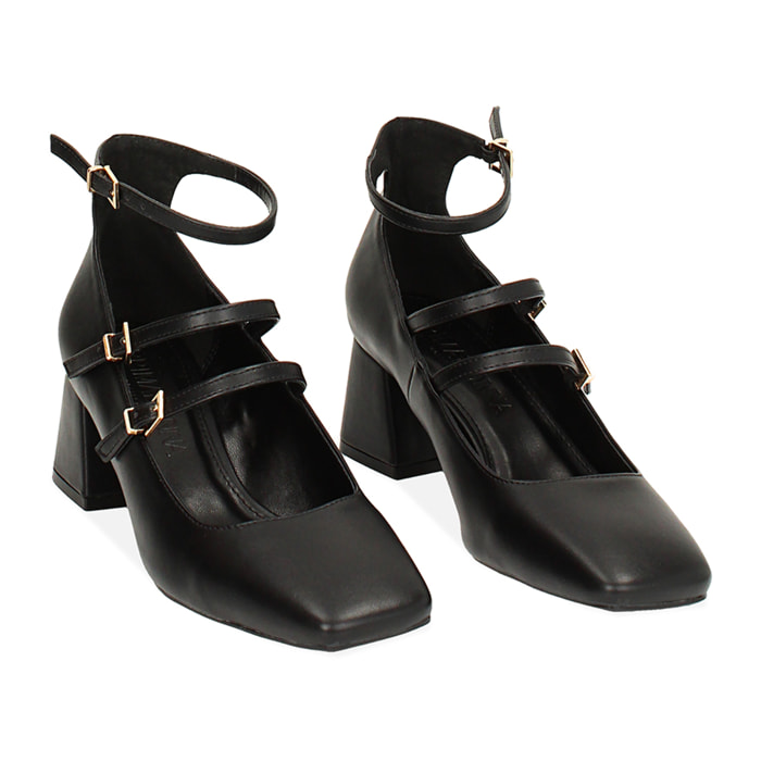 Décolleté negras con cordones