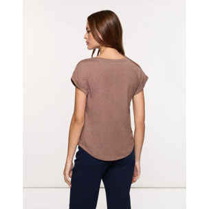 Camiseta Manga Corta Marrón - Luma