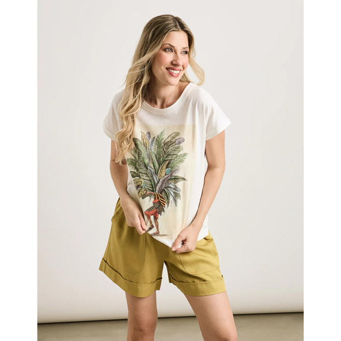 Camiseta Manga Corta Off White - Nolvanor