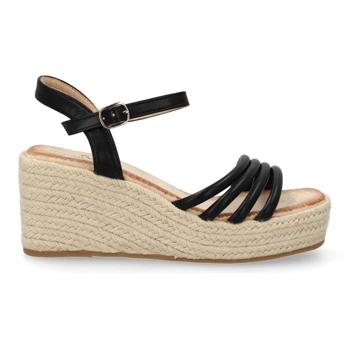 Sandalias de cuña para mujer, comodas y elegantes, diseño moderno trenzado