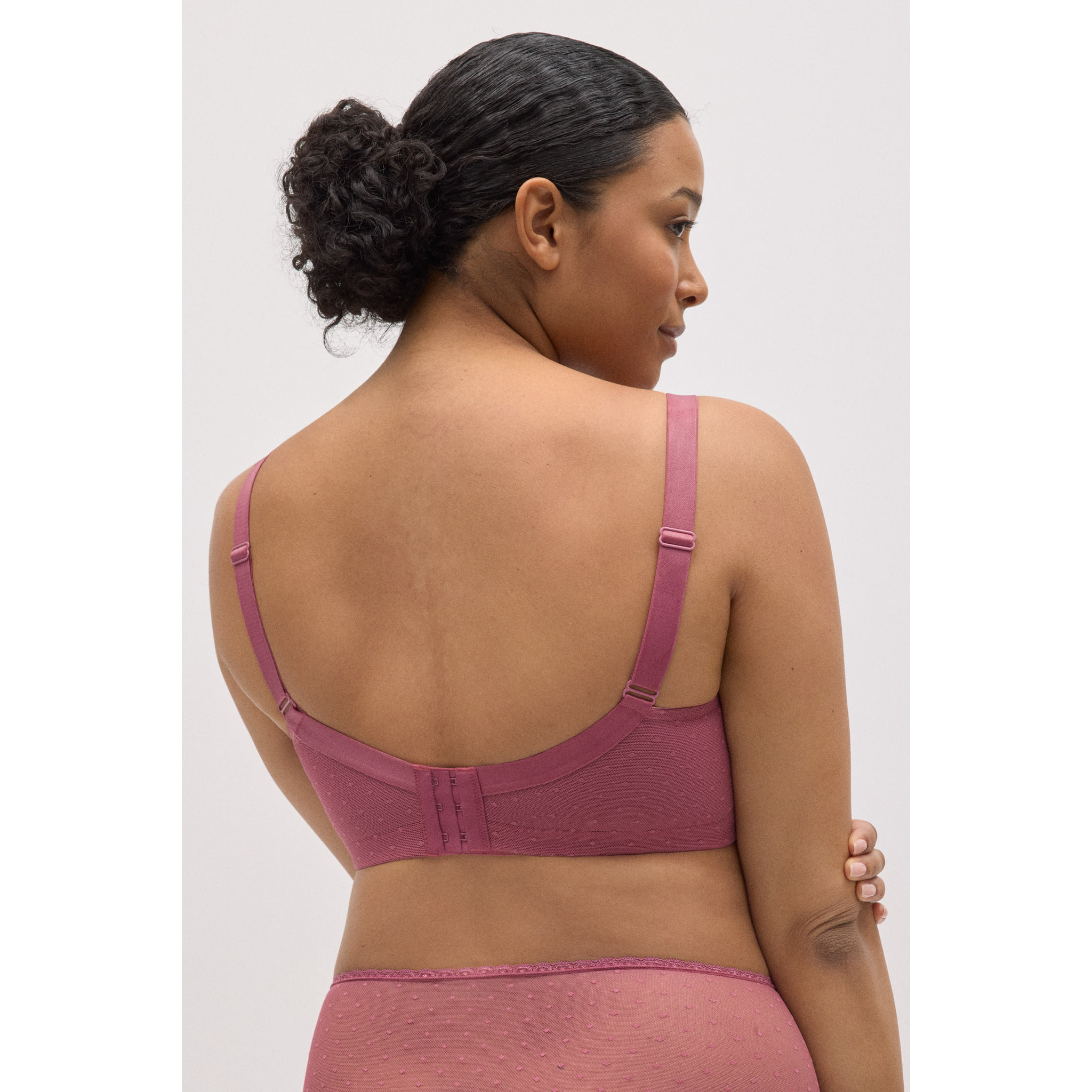 Reggiseno riduttore plumetis rosa coppe C e D