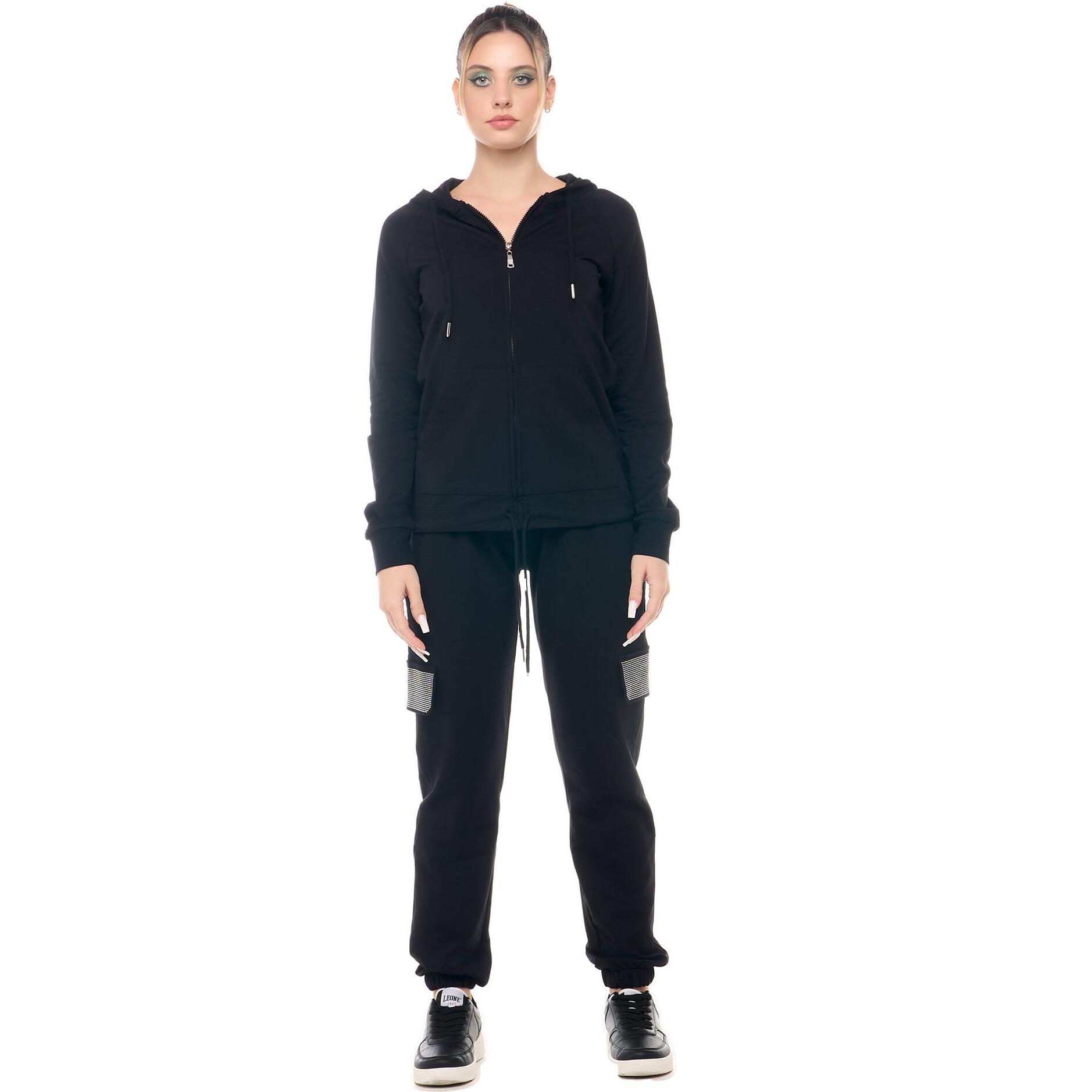 Tuta da donna con zip e cappuccio non Felpeta Leone Be Glam