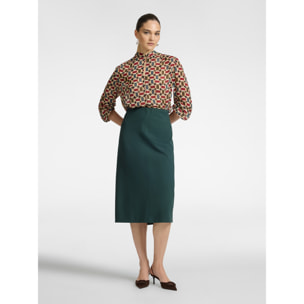 Elena Mirò - blusa estampada - Burgundy