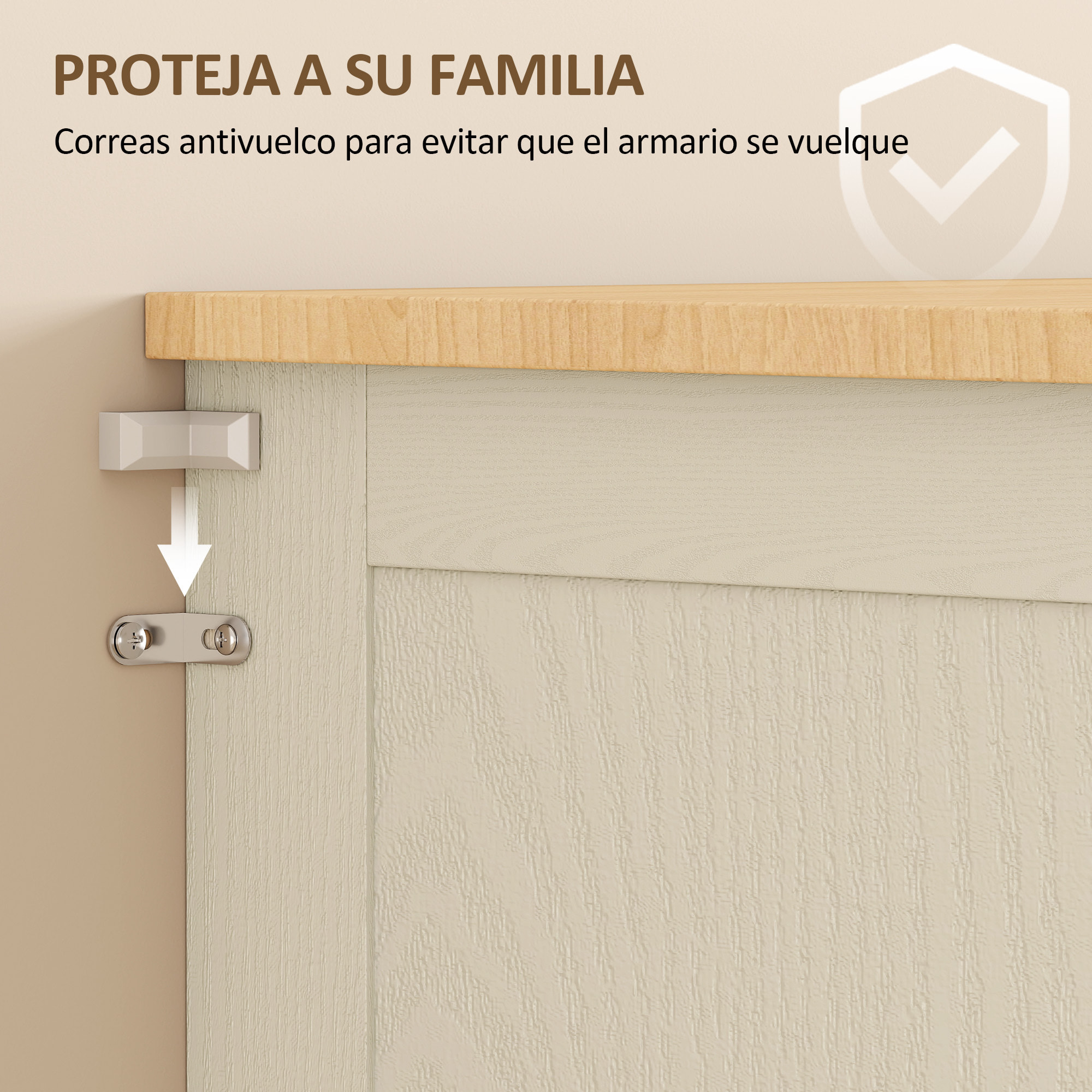 Alacena de Cocina, Mueble Auxiliar de Cocina con 2 Puertas de Acrílico, Cajón Grande, Estantes Ajustables, para Comedor, 76x40x182,5 cm, Crema