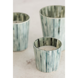 J-Line bougie parfumée Noa - Seaside Bliss - verre - bleu clair - medium - 55H