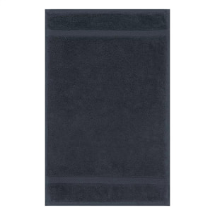 Serviette invites pur coton 550 g/m² uni marine Elea navy