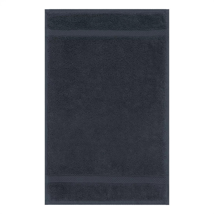 Serviette invites pur coton 550 g/m² uni marine Elea navy