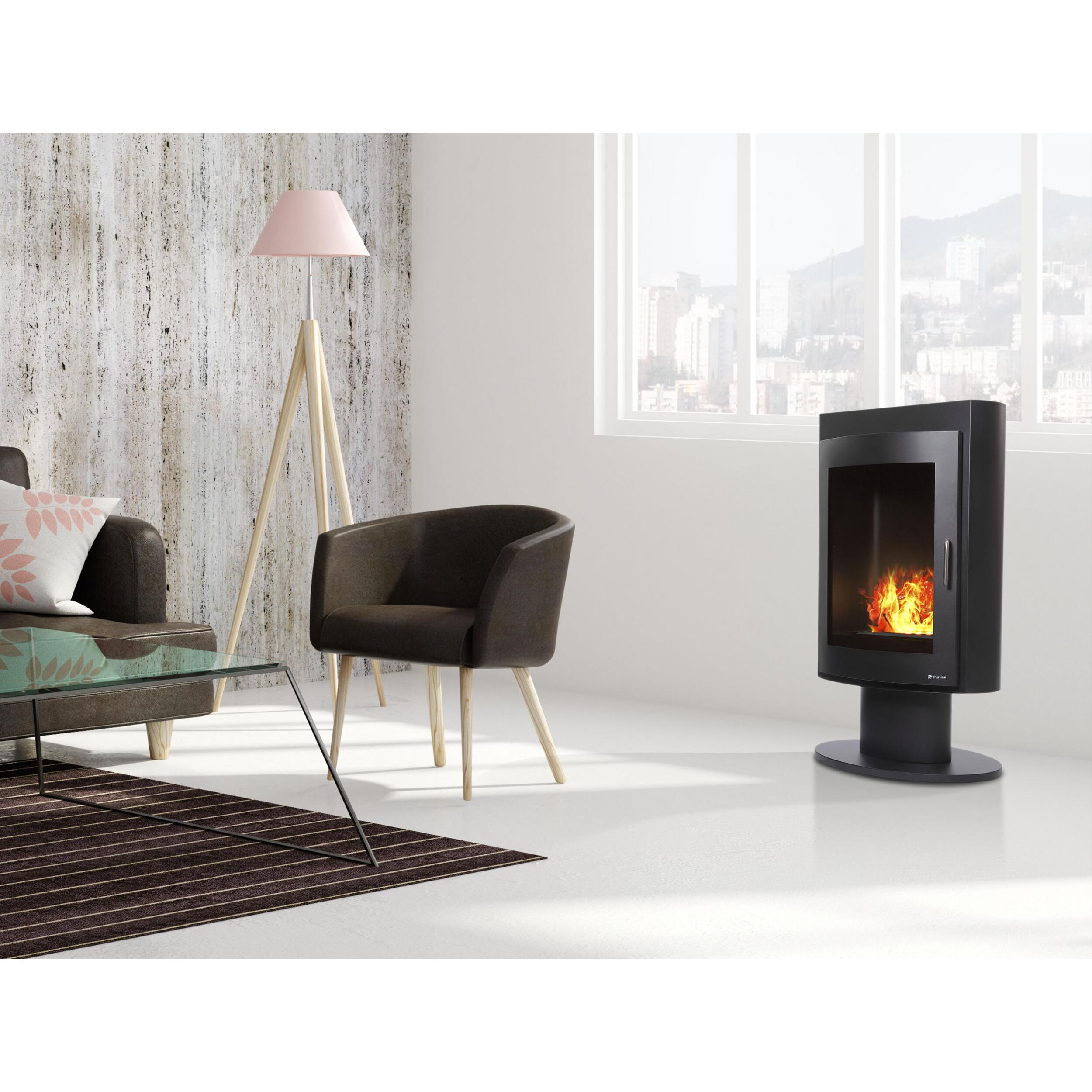 Poêle décoratif avec flamme simulée