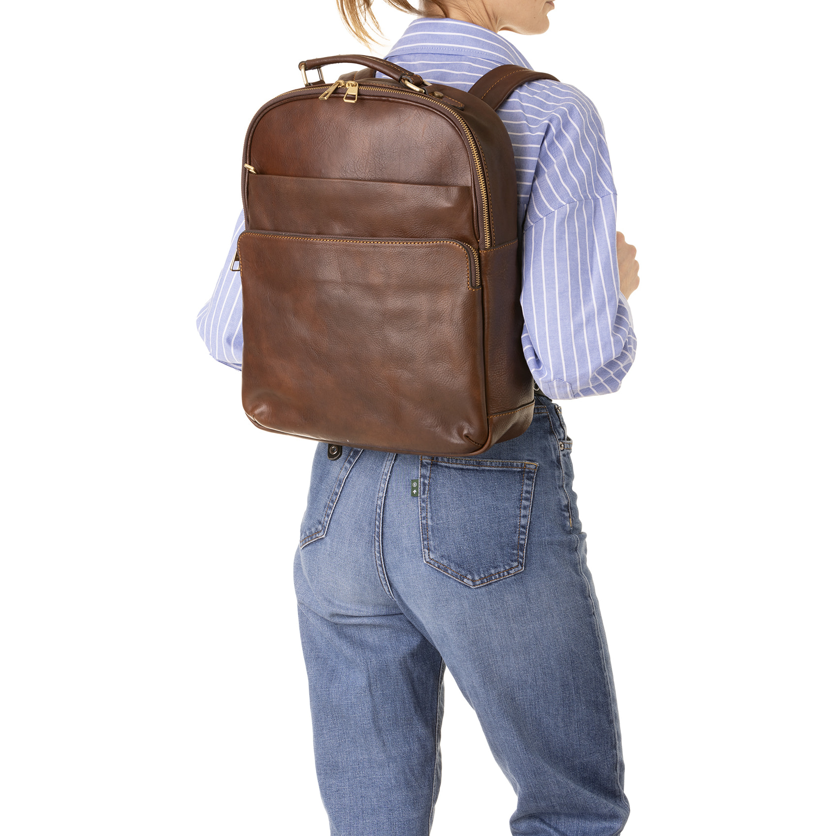 Zaino  unisex In Vera pelle Made in Italy 39x31x10 cm