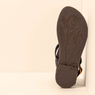 Sandalias N5694 SOFT NAPPA BLACK / TULIP color Black