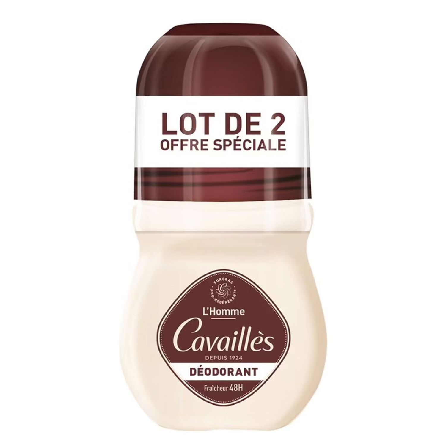 Dermato Homme - Lot de 2 Déodorant Roll-On 48h 50ml