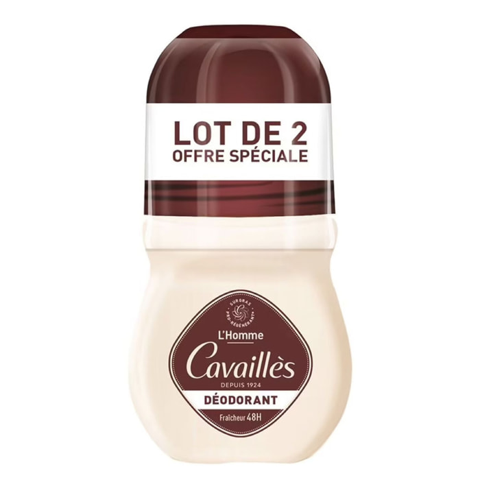 Dermato Homme - Lot de 2 Déodorant Roll-On 48h 50ml