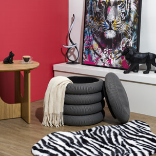 Pouf Rangement Atome Gris