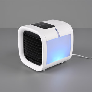 Icecube - Ventilatore e nebulizzatore da tavolo con display touch screen e LED sostituibile che cambia colore. 16,5x17,2x17,5 cm