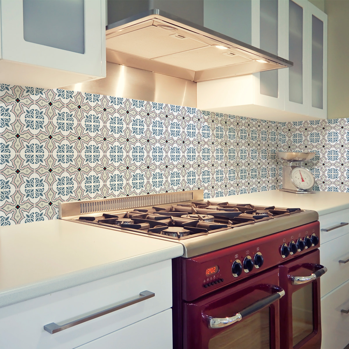Stickers muraux - Sticker Mural Carrelage adhésif Cuisine Salle de Bain - 24 STICKERS CARRELAGES AZULEJOS ESPÉRANZA
