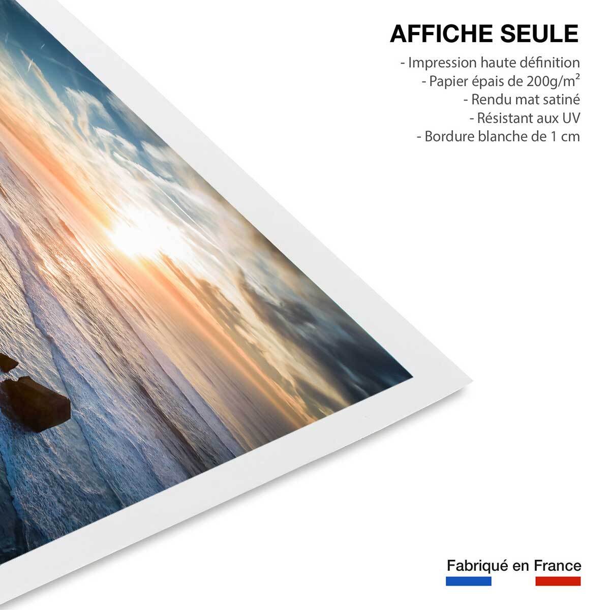 Affiche vestige mur de l'atlantique Affiche seule