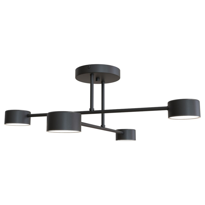 Lampada a sospensione HALO in acciaio verniciato nero