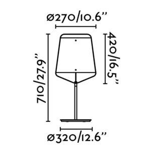 STOOD Lampe table moire et bois