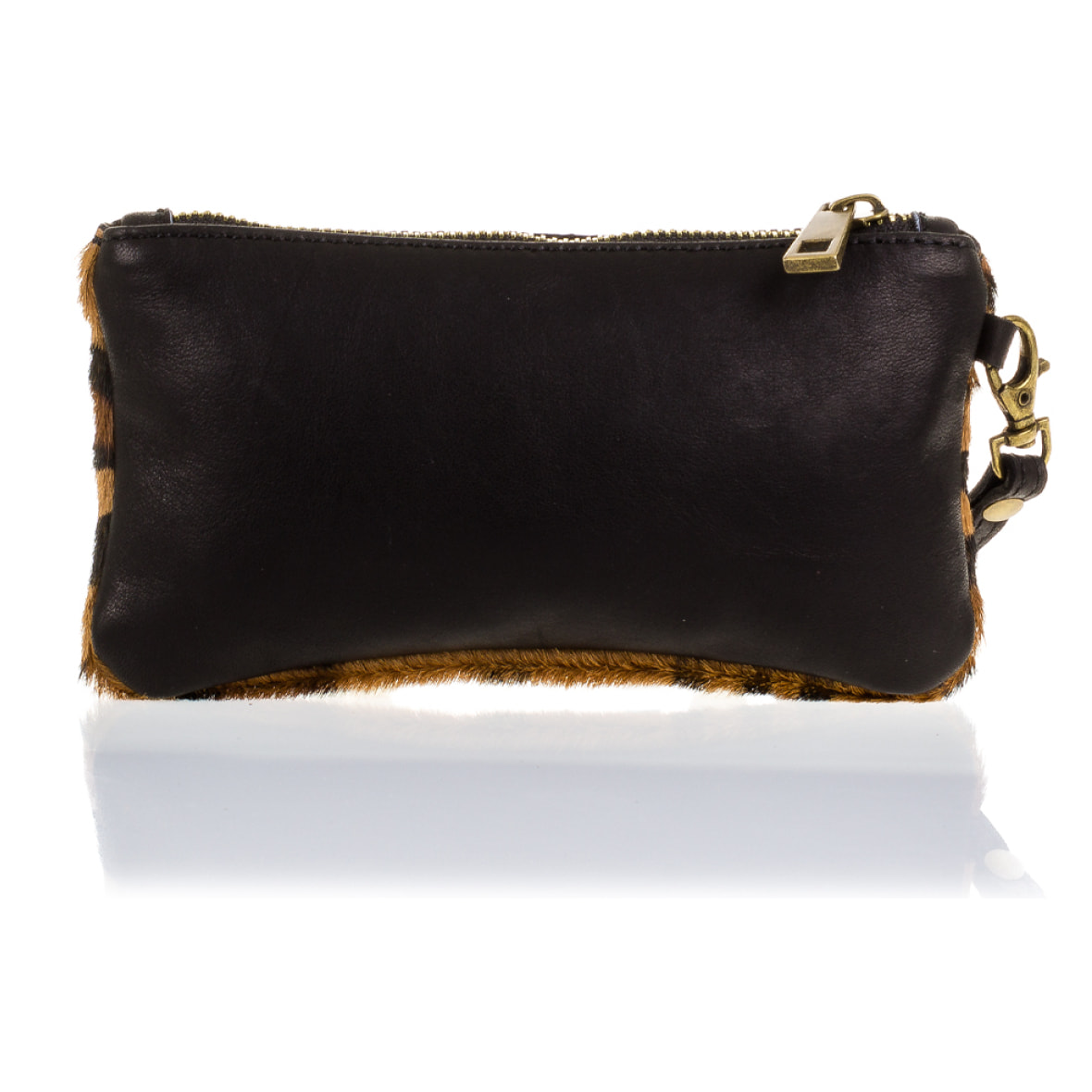 Mattarello Bolso de mano Mujer.Piel auténtica Cavallino Leopardo Grande Dollaro