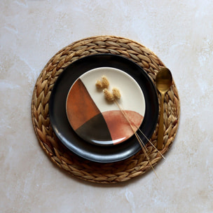 Lot de 6 assiettes à dessert en grès 19cm GAIA