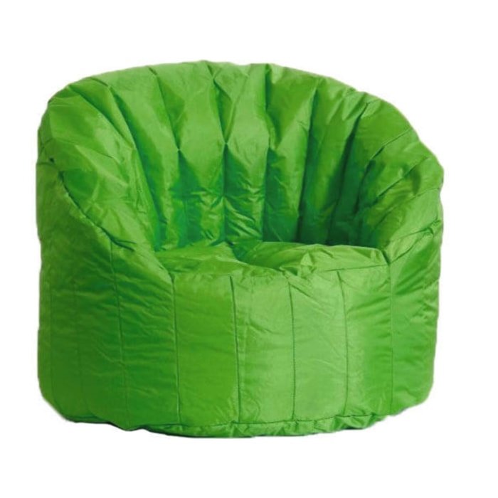Poltrona Allos, Seduta imbottita, Divano singolo da salotto, Sedia con braccioli, Made in Italy, 80x80 h80 cm, Verde