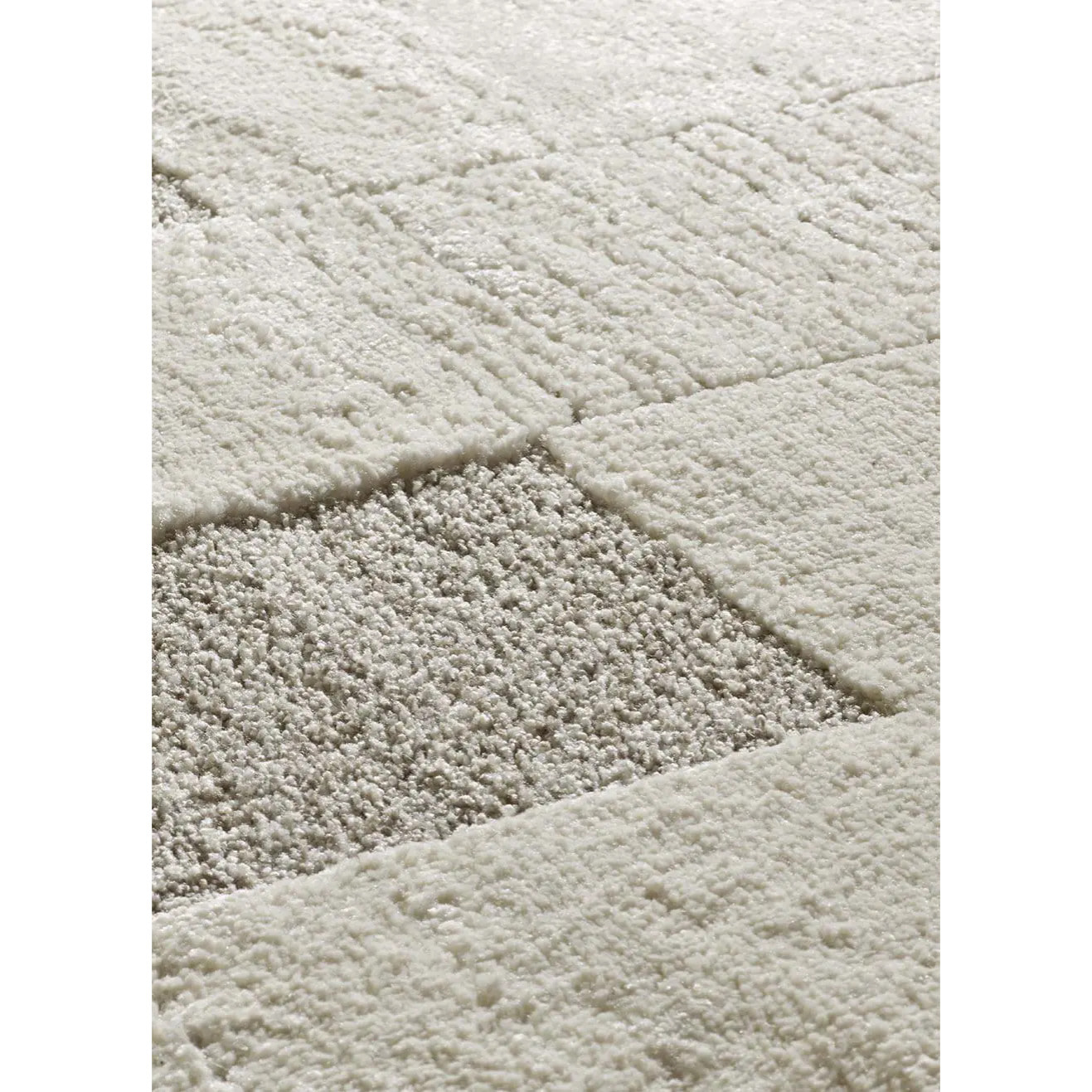 VERONA Alfombra con efecto damero conn relieve en crema, varias medidas disponibles.