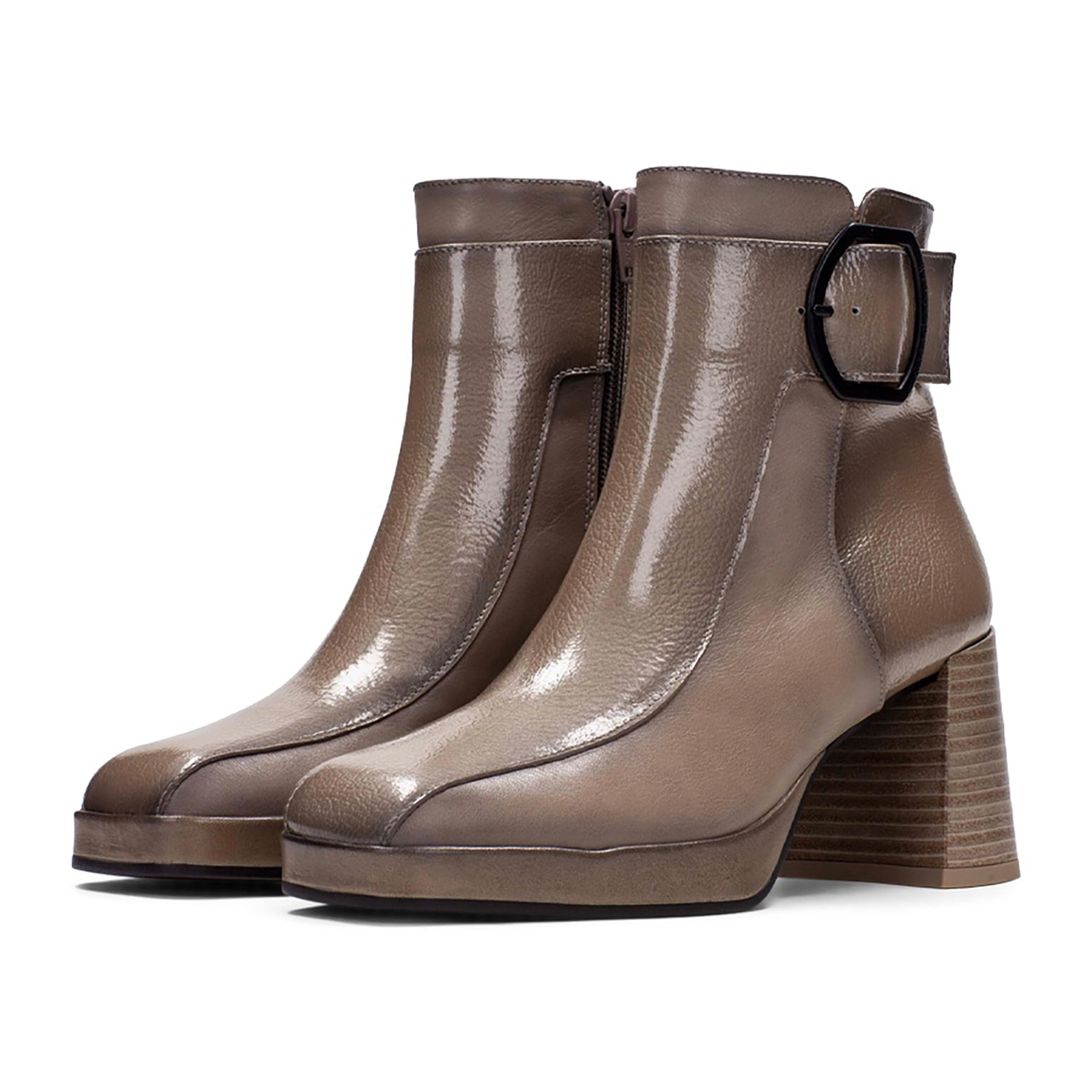 Botin Natalie Taupe 8 cm
