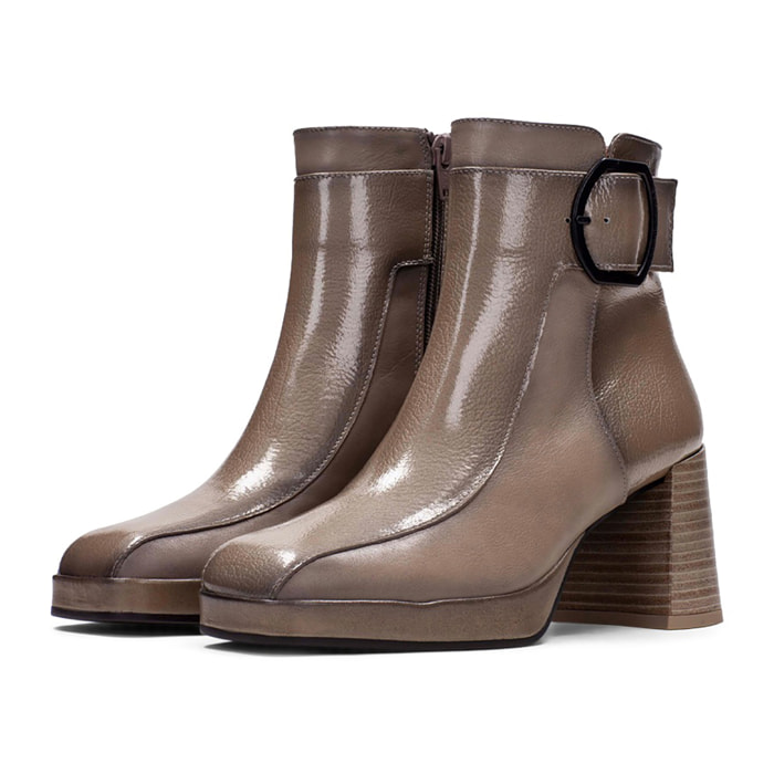 Botin Natalie Taupe 8 cm