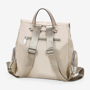 Mochila casual beige en nailon