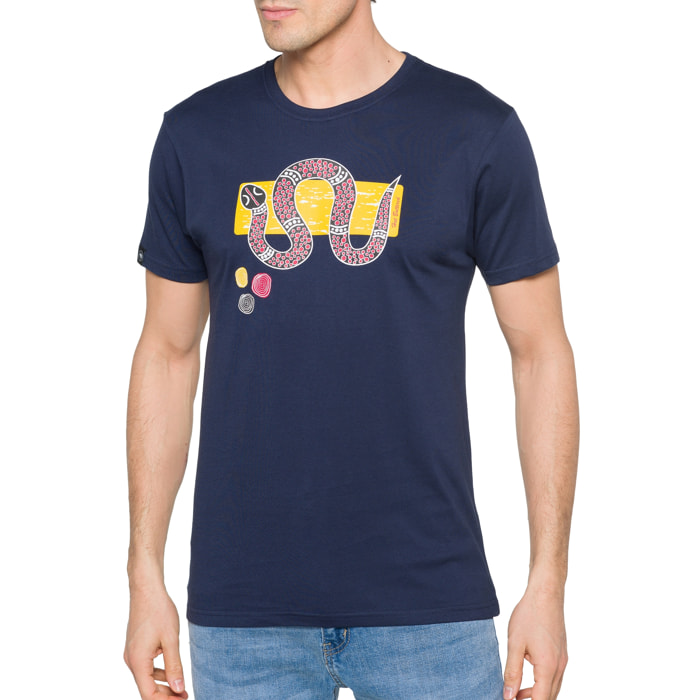 T-shirt in cotone 150 gr Taipan Hot Buttered Blu Navy.