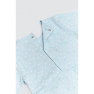 Tutina per neonato Ocean Tales manica lunga blu