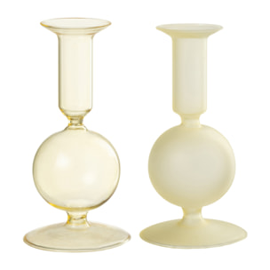 J-Line chandelier Boule - verre - transparent/jaune clair - small - 2 pcs