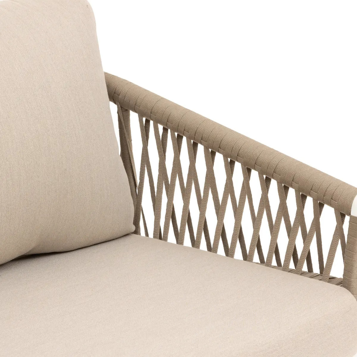 Canapé de jardin "Oriengo" 2 places taupe & blanc