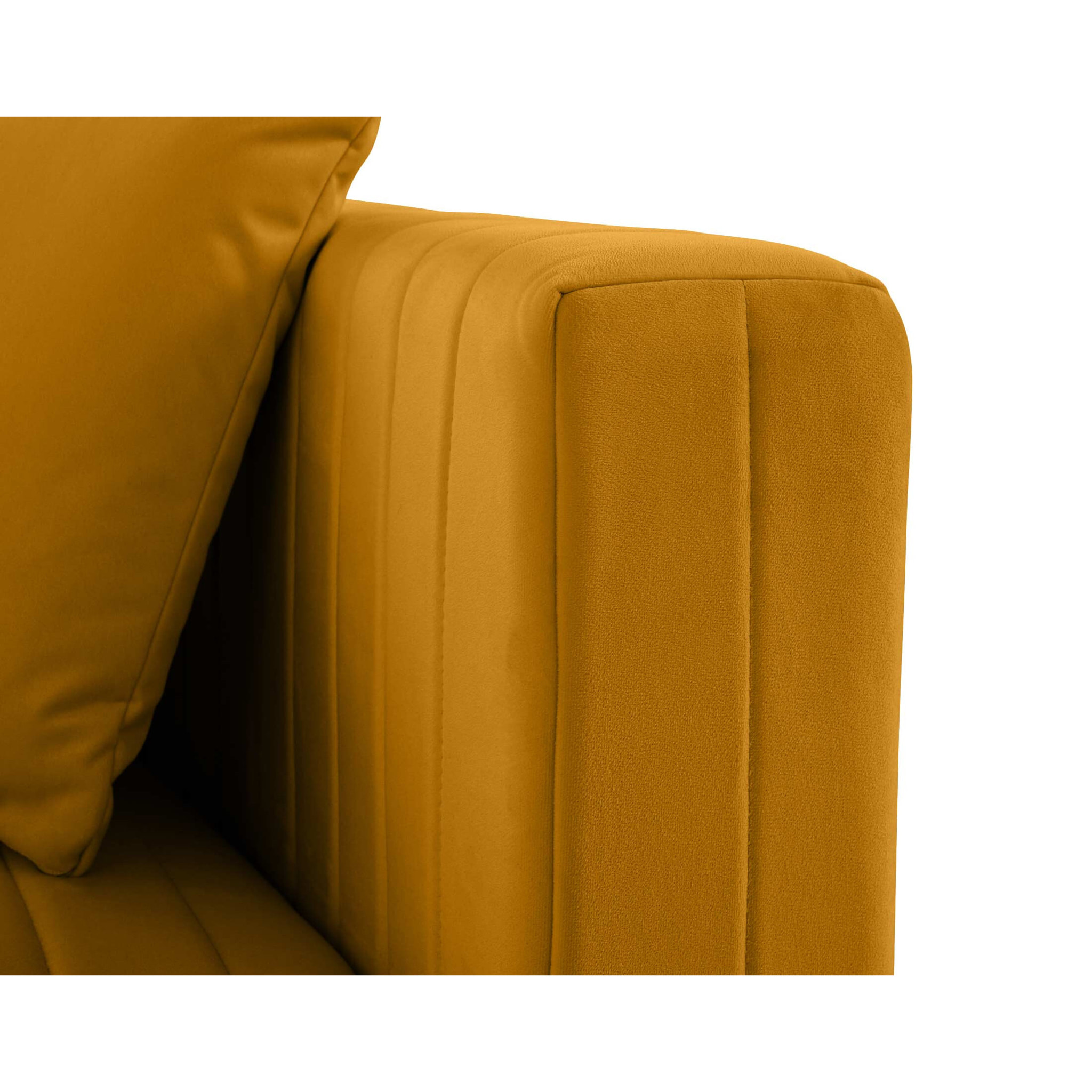 Nova - module d'assise droit - en velours - Jaune