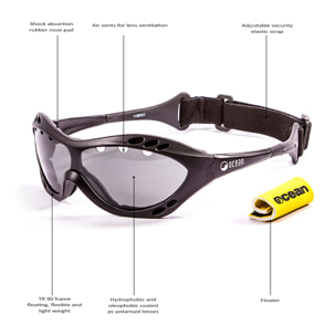 Gafas de deportes acuáticos OCEAN COSTA RICA - Negro mate / Ahumada