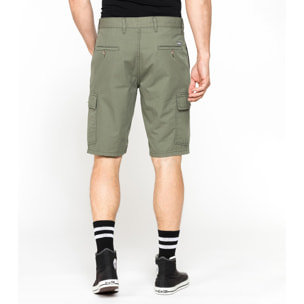 BERMUDA CARGO IN GABARDINA LEGGERA CON TASCONI