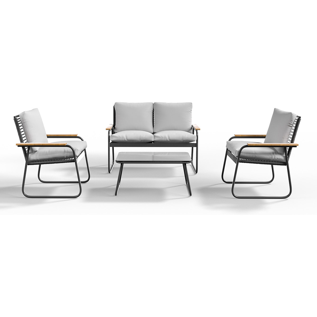 Salon de jardin 4 places en résine - FLORES