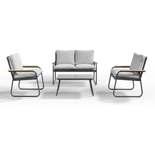 Salon de jardin 4 places en résine - FLORES