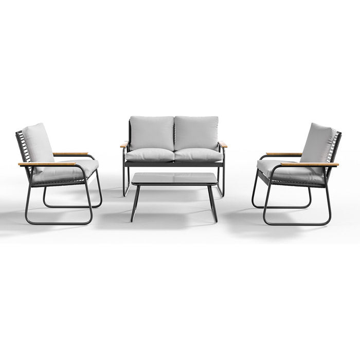 Salon de jardin 4 places en résine - FLORES