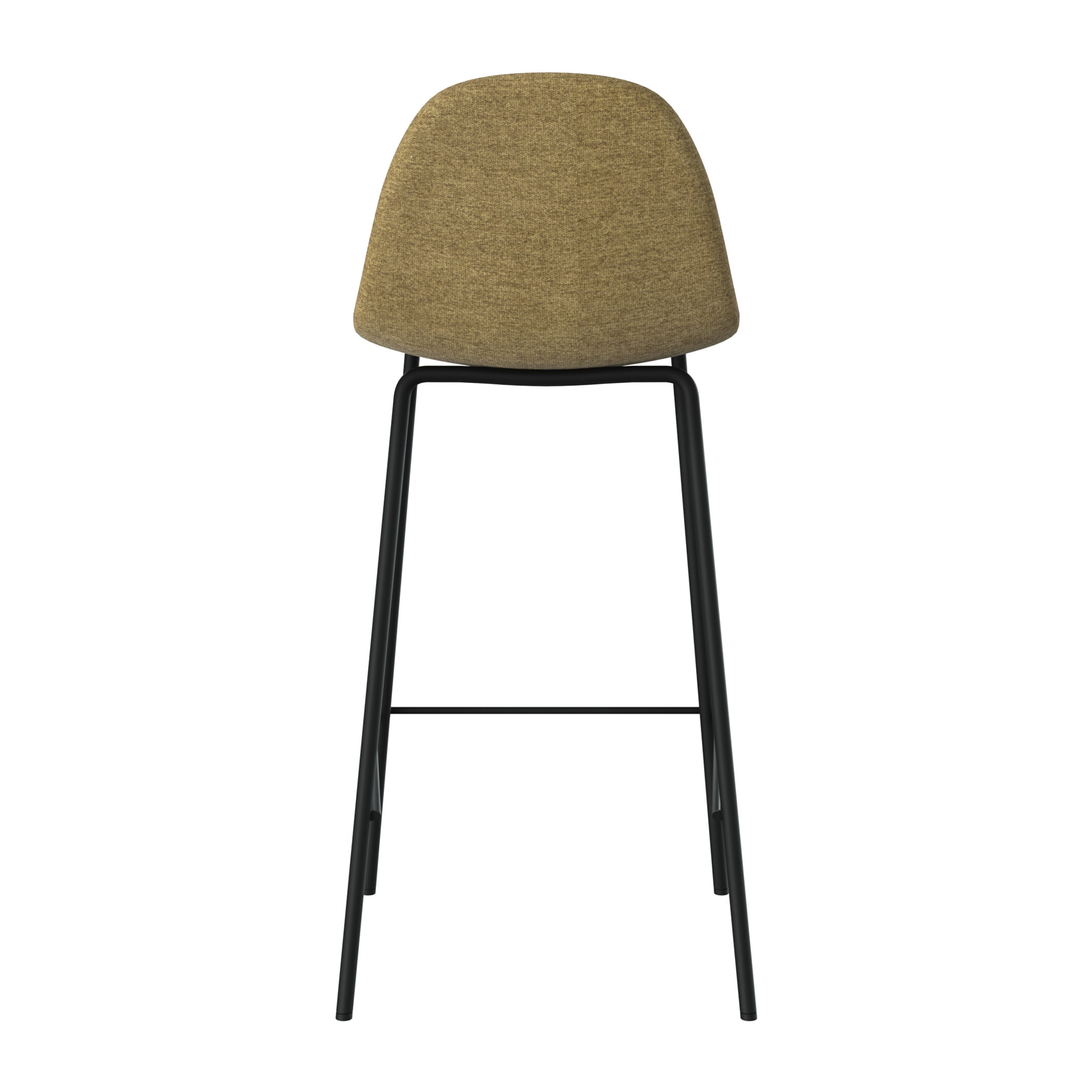Lot de 2 chaises pour îlot central en tissu vert kaki 65,5 cm - Henrik