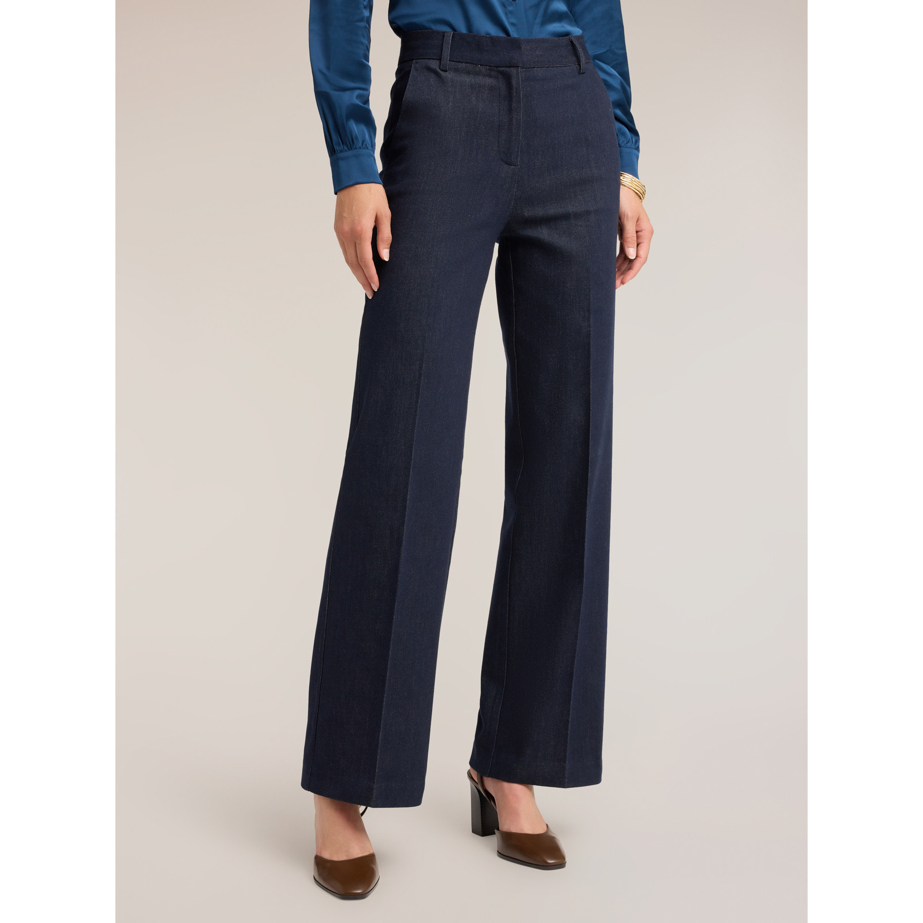Motivi - Jeans sartoriale con piega stirata - Blu