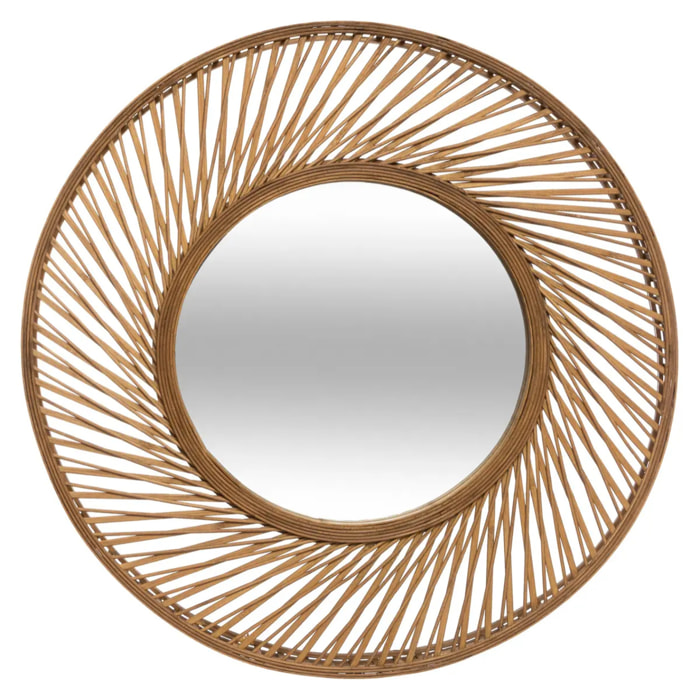 Miroir "Spirale" - bambou D72 cm