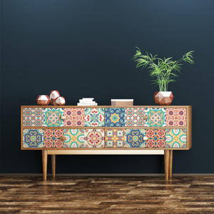 Stickers décoration Meuble - Sticker adhésif Cuisine Salon - 24 STICKERS CARRELAGES MEUBLE GEORGINA