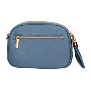 Borsa a tracolla da donna Made in Italy - Modello Cordelia Pro - 100% pelle - 22.5 x 17.0 x 9.5 cm