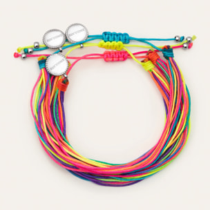 Pack 3 Pulseras Neon Rainbow Fruits Acero